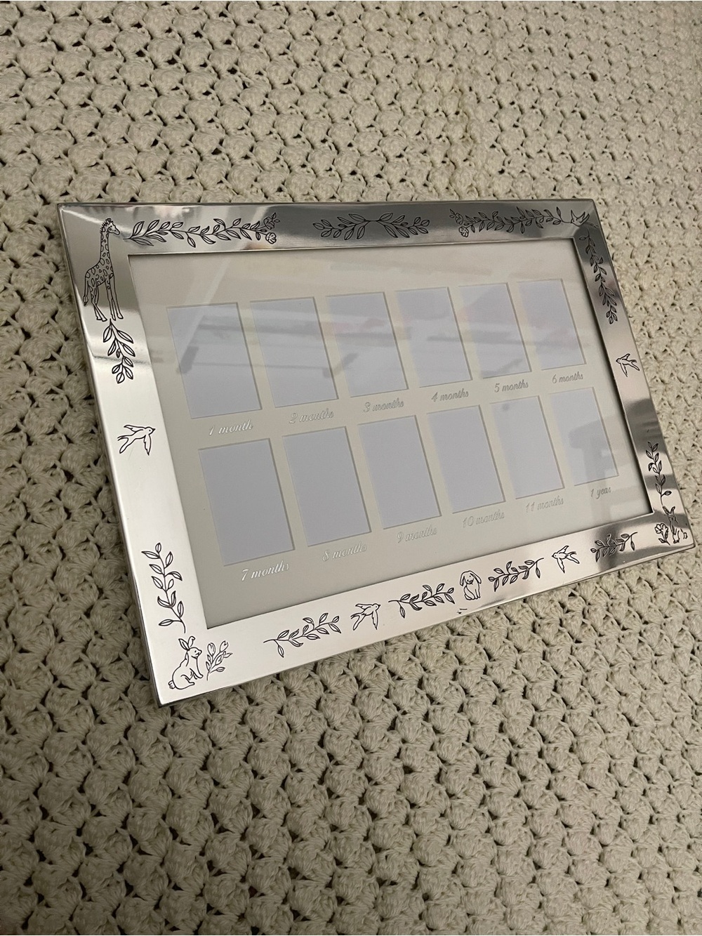 NWOT Silver Baby First Year Frame - Pottery Barn Kids